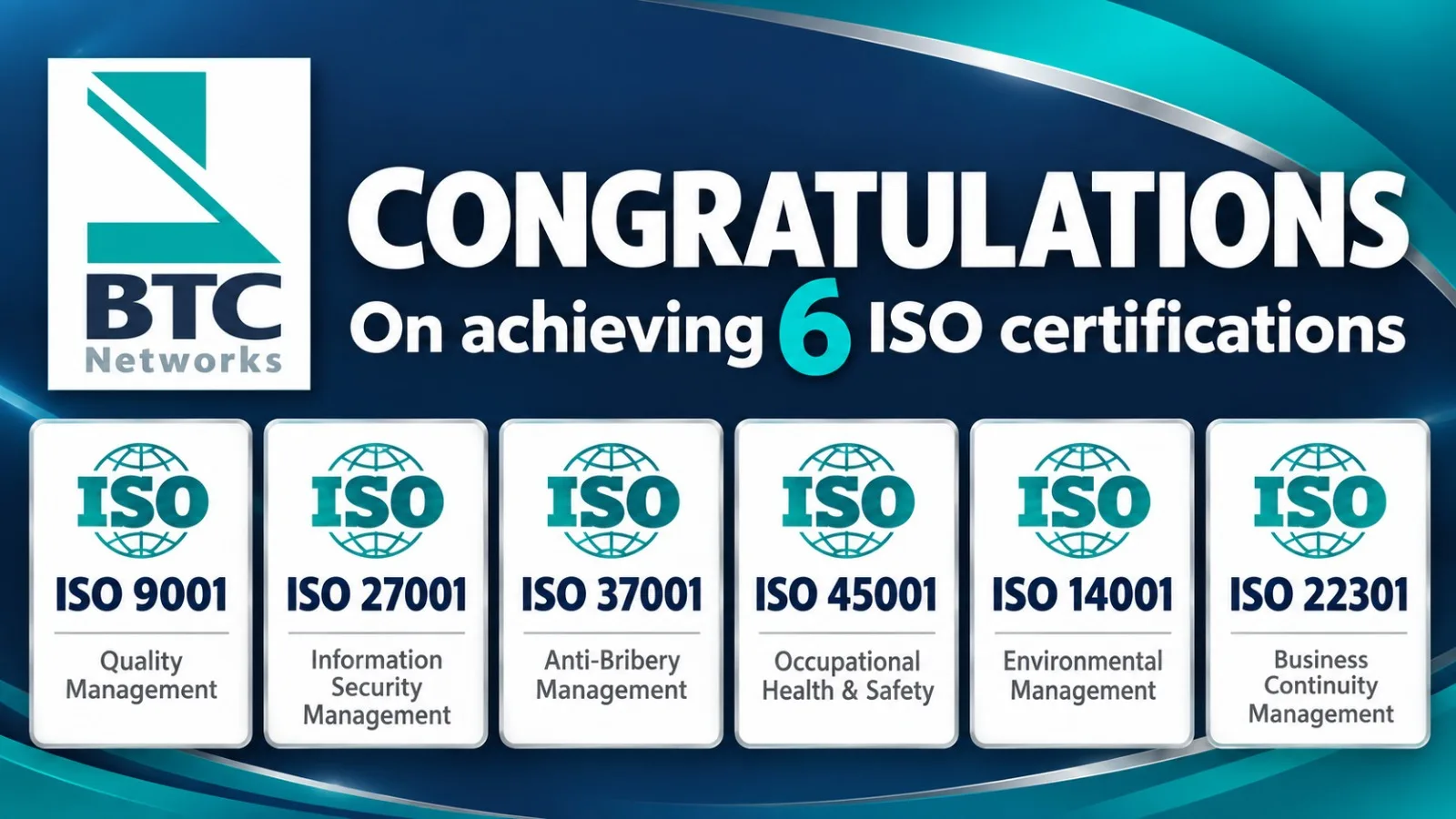 الإعلان عن أحدث 6 إنجازات لحصولنا على شهادات ISO – احتفاء بالعمل الجماعي والتميز!